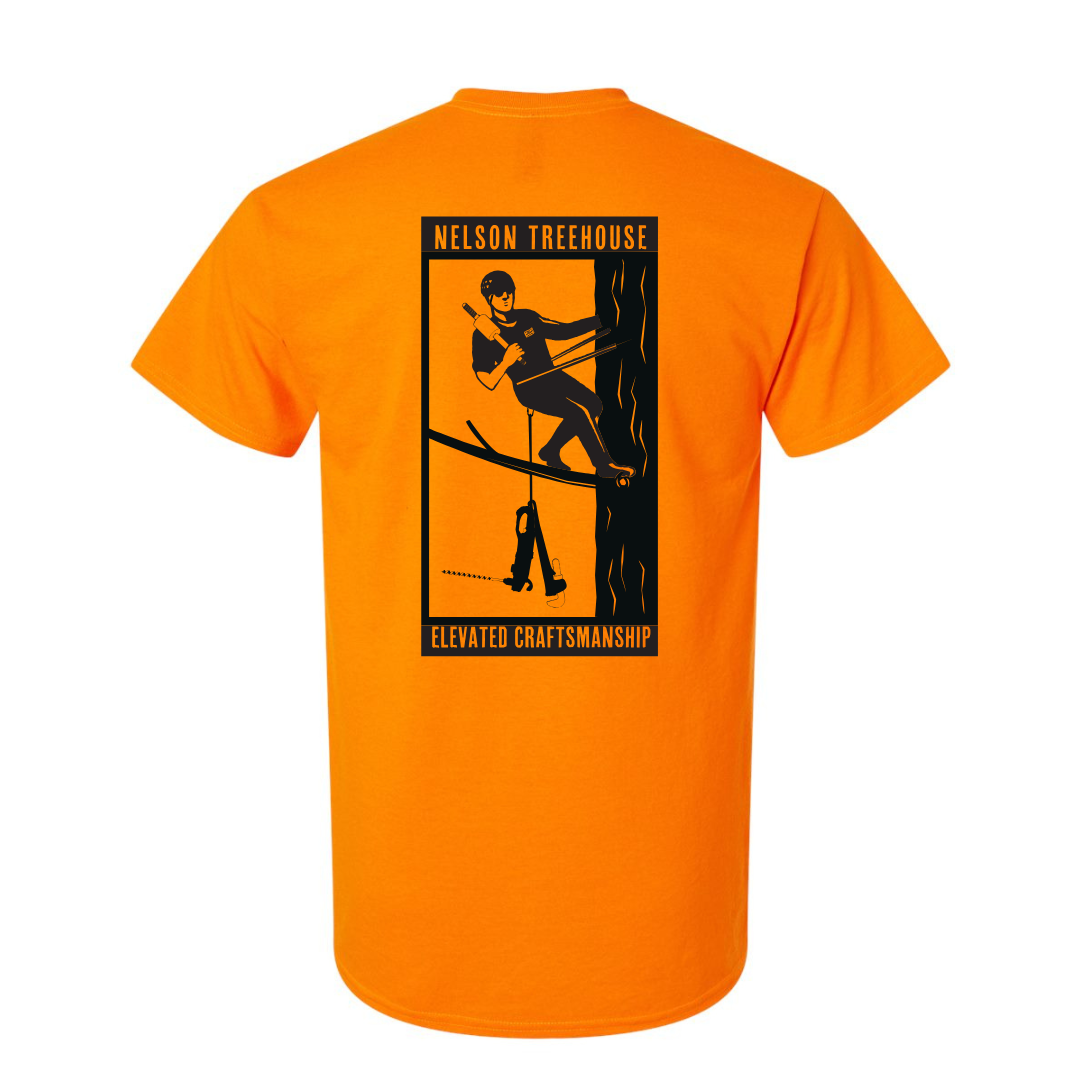 Nelson Treehouse Crew High-Vis Tee - Orange
