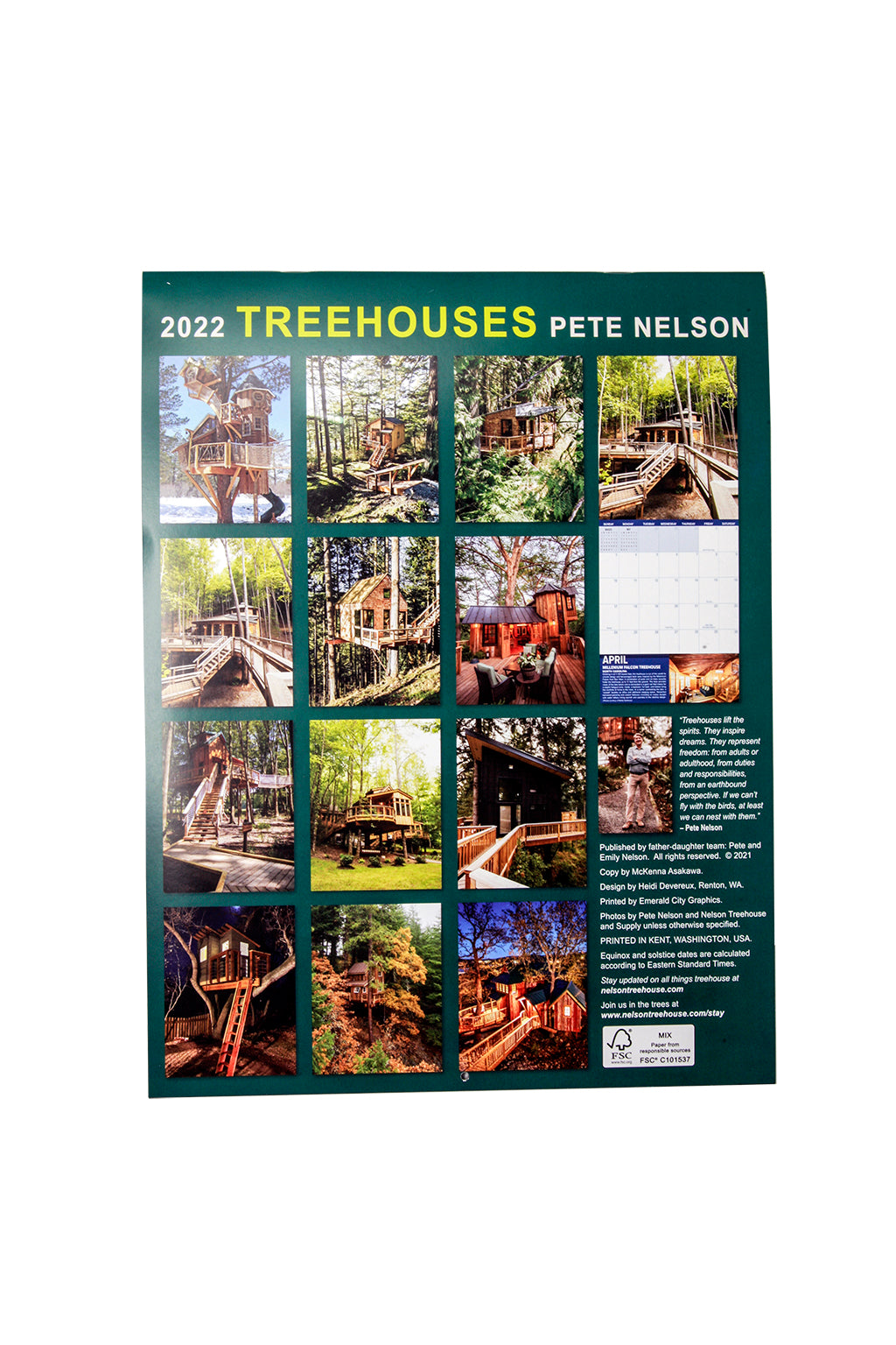 2022 Treehouse Calendar