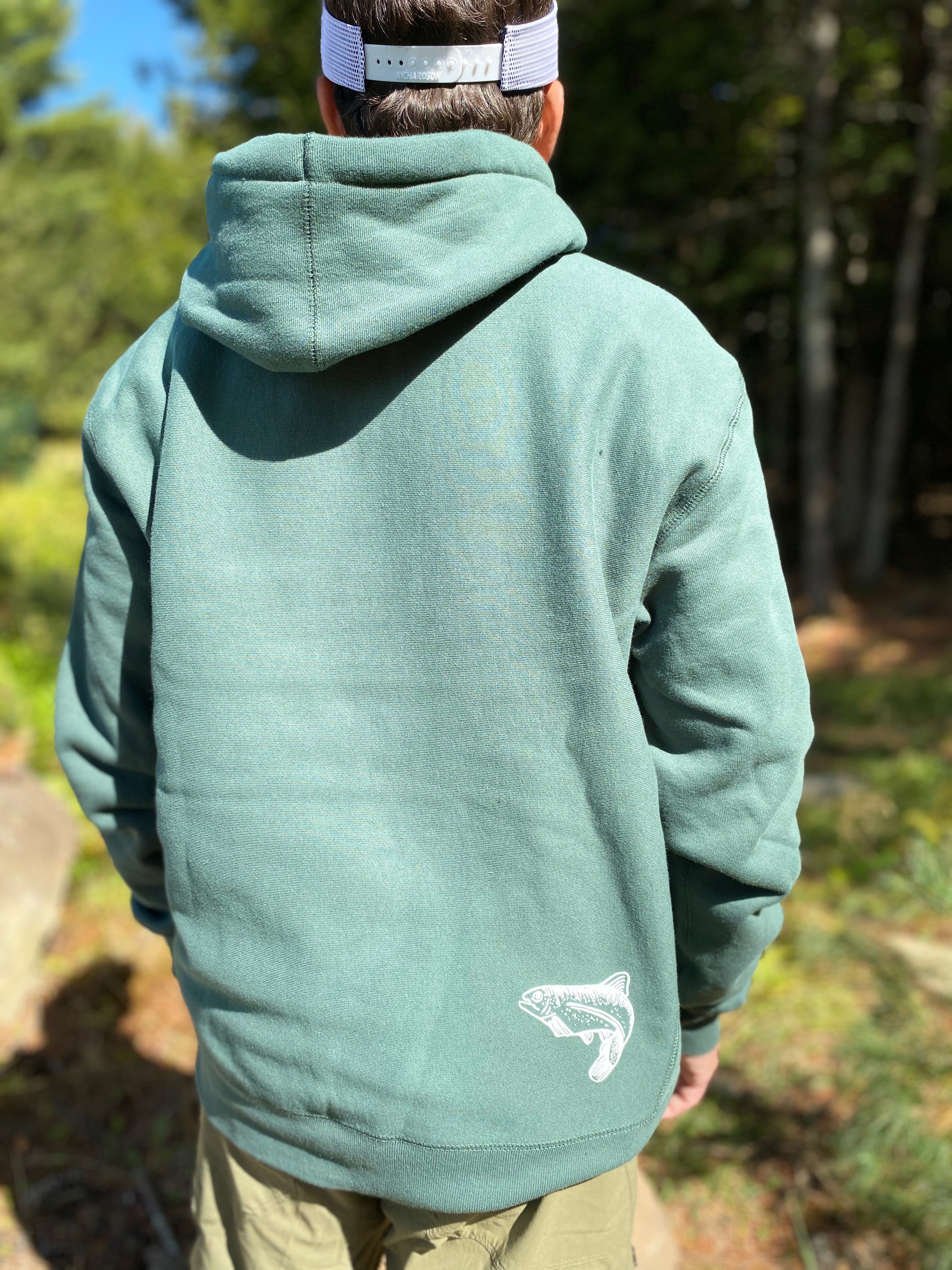 Sudadera con capucha pesada Three Pines: La trucha