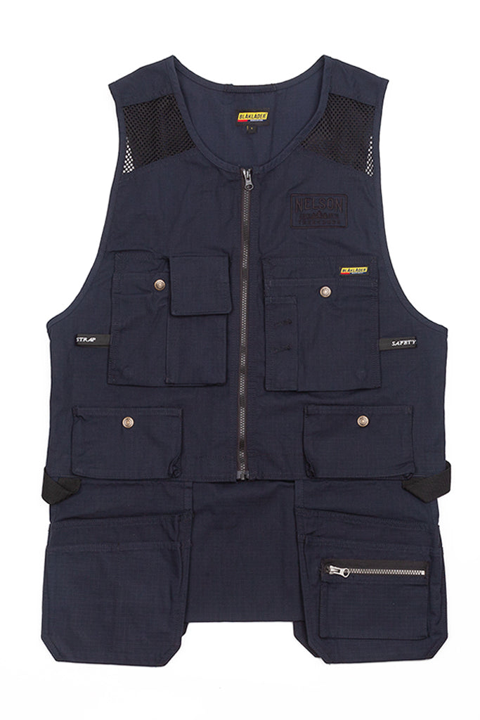 NT&S Mesh Back Blaklader Tool Vest - Navy