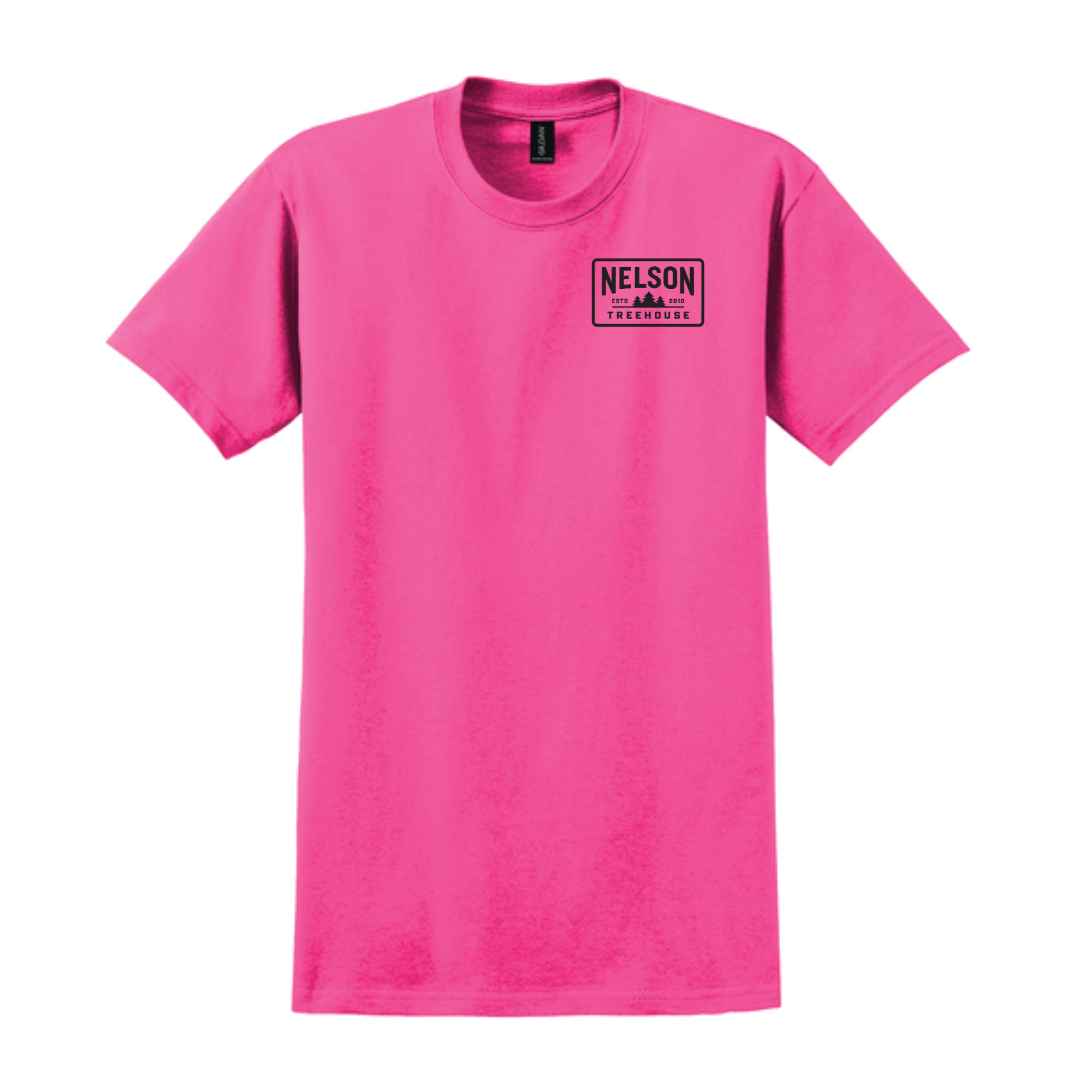 Nelson Treehouse Crew High-Vis Tee - Pink