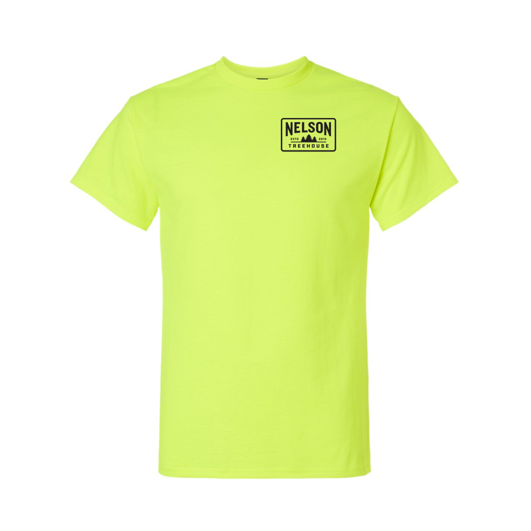 Nelson Treehouse Crew High-Vis Tee - Green