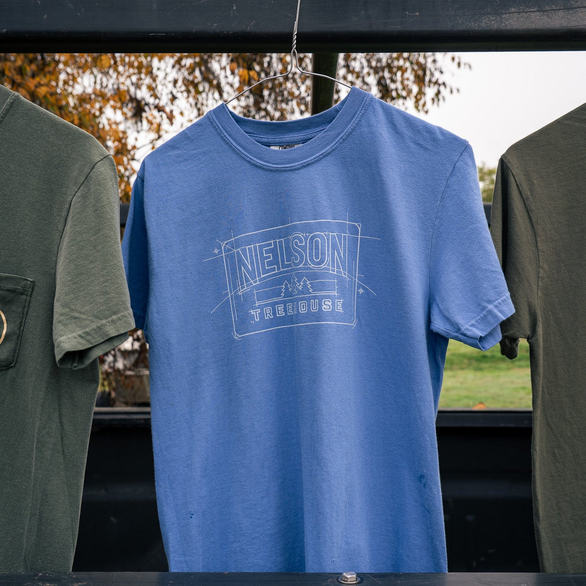 Nelson Treehouse Blueprint Logo Tee