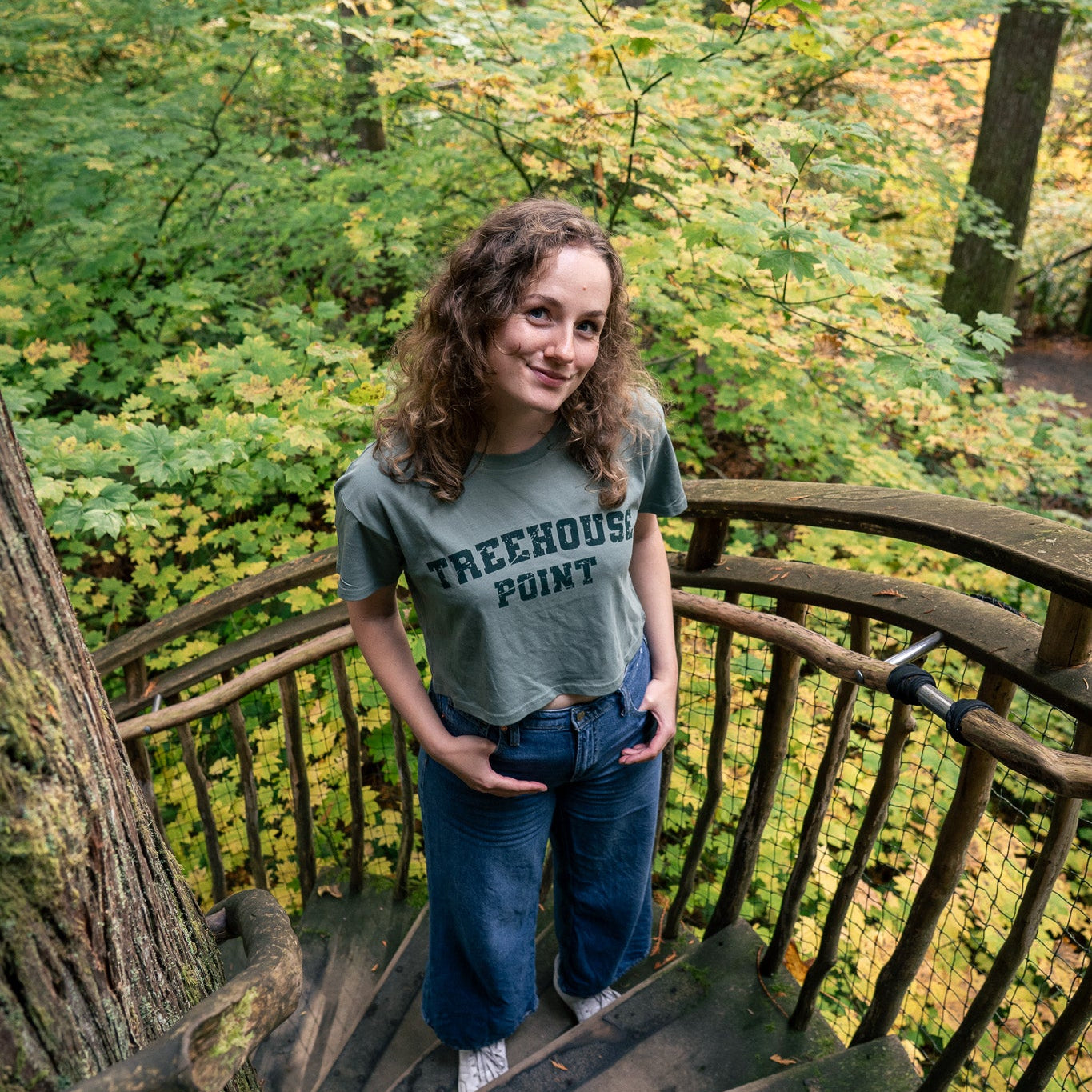 Treehouse Point University Crop Top