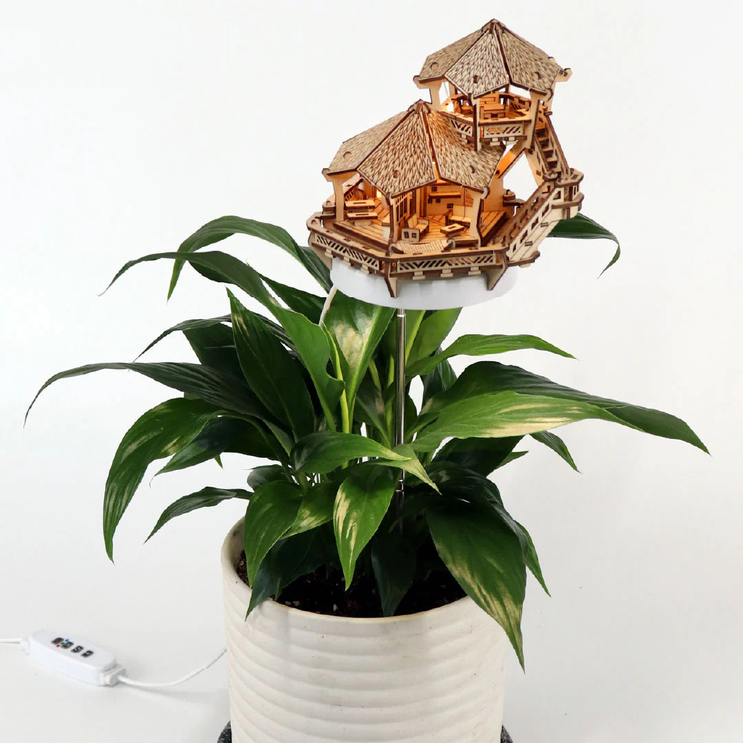tiny tree house plant Island Cabana + Grow Light