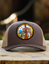 Snapback Hat with Temple Patch - Brown