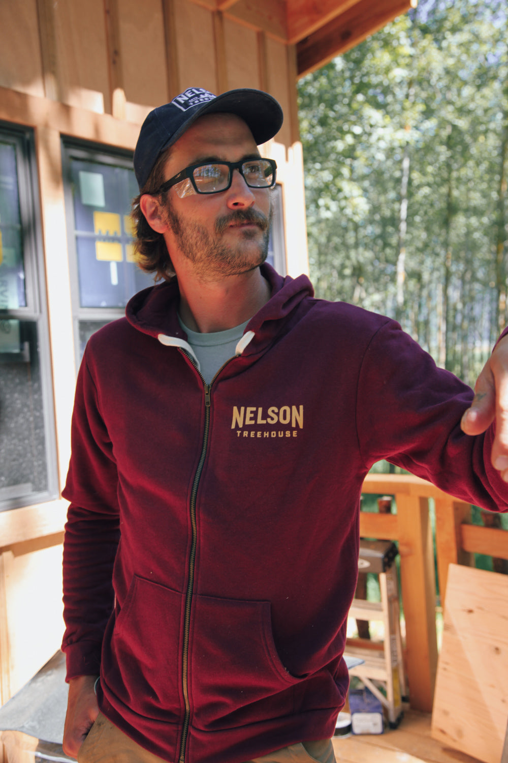 Woodgrain-Sweatshirt – Kastanienbraun